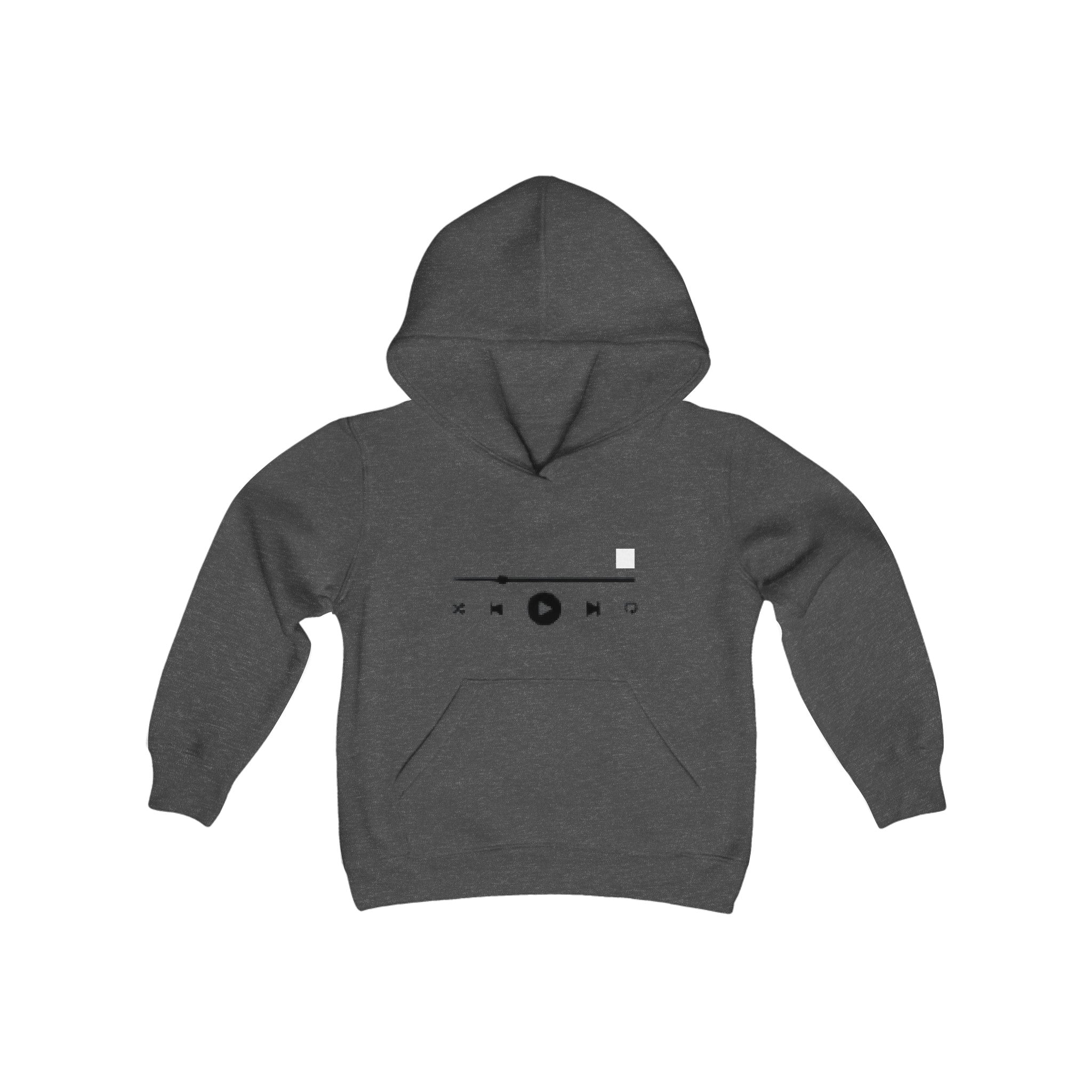 Custom image and QR code with Music player | Youth Heavy Blend Hooded Sweatshirt